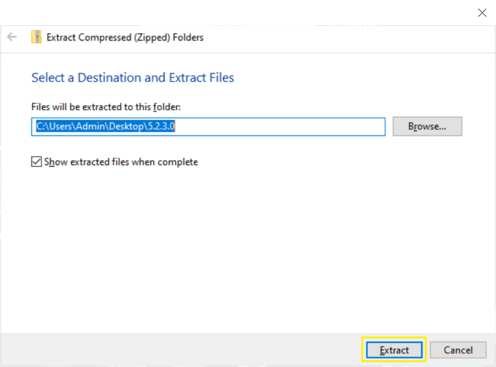 Extract files