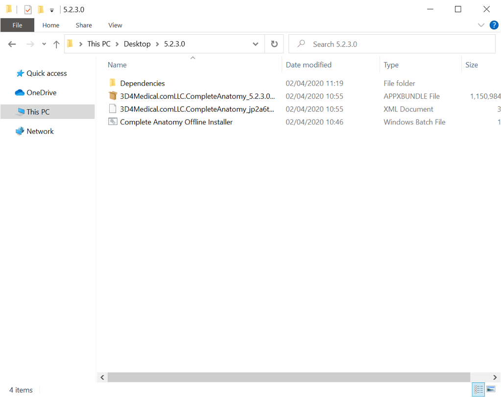 Extracted files